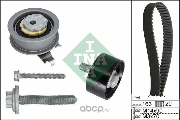 Комплект ремня ГРМ AUDI (A1, A3, A4, A5, Q2, Q3) INA 530 0711 10 530071110