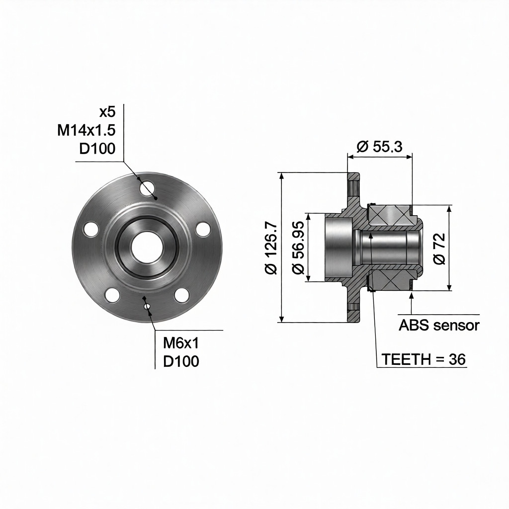 Ступица передняя в сборе L=R VAG/SKODA SNR NTN-SNR R157.32 R15732